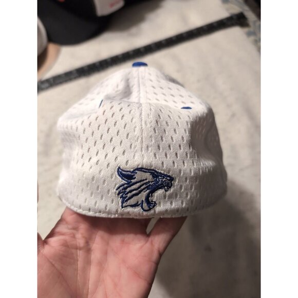 Weber State Wildcats Blue White Fitted Hat The Game Pro Size 7 3/8 - Picture 3 of 8